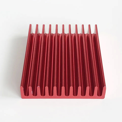 Pi PCB Heatsink Aluminium Profile Red Anodized