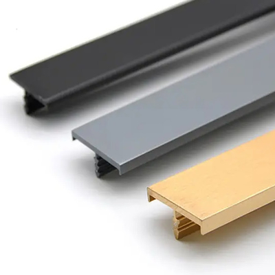 Brushed Surface Decorative Trim Aluminum T Shaped Extrusion Profiles